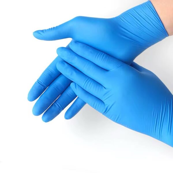 Blue Nitrile Gloves Powder Free (100) - Image 5