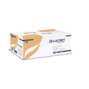 Lucart Blue Interfold-V fold Paper Hand Towels, 1 PLY, Pack of 15, Total 3600 sheets