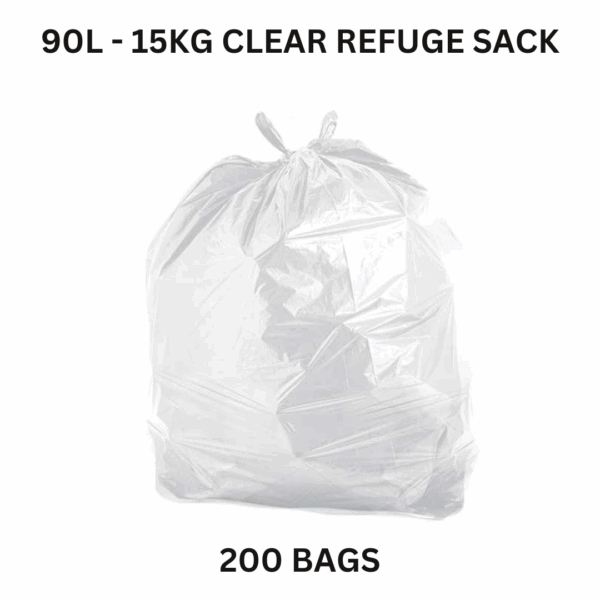 90 Ltr Clear refuge sack -15KG