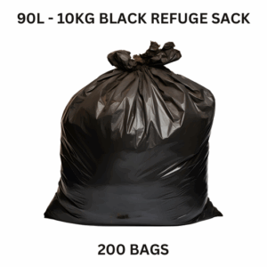 90 Ltr - 10KG Black refuge sack