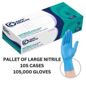 Pallet of Large Nitrile Gloves - 105 cases